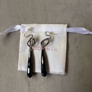 CZ black crystal earrings